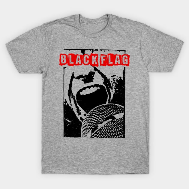 black flag ll rock and scream T-Shirt by pixel agency